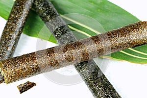 Nori sheets and roll.