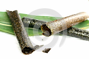 Nori sheets and roll.