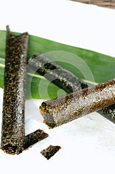 Nori sheets and roll.