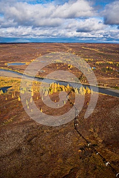 Norilsk, Russia. View of the autumn tundra.