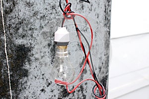 Normal bulb isolated of electric line off.