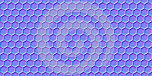 Normal map of honey comb or metal grille seamless pattern 3d rendering