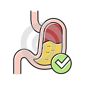 normal workin digestion system color icon vector illustration