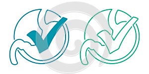 Normalizing of digestive tract with check mark