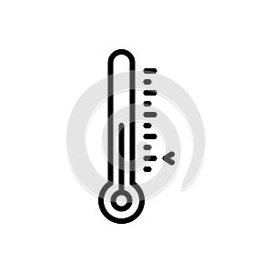 Black line icon for Normally, ordinarily and temperature photo