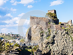 Norman castle in Aci Castello village, Sicily photo