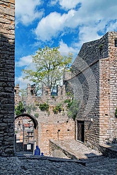 The Norman castle in Caccamo with the entrance to the castle