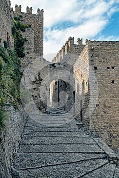 The Norman castle in Caccamo with one of the stairs photo