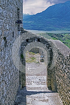 The Norman castle in Caccamo with the view of the beginning of the lake Rosamarina