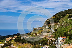 The Norman castle in Caccamo, the view towards north-west on the village