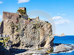 Norman castle and Islands of the Cyclops, Sicily