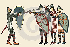 Norman Soldiers medieval style (Computer) artwork