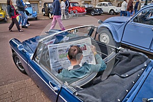 Normandie, old car show in the picturesque city of Cabourg