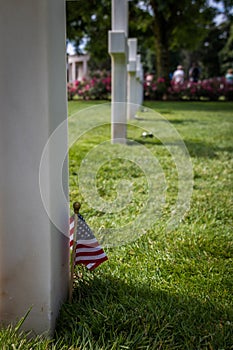 The Normandy American cemetery at Omaha beach, Normandy, France