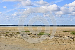 Photo of the beach in Le Crotoy, Normandy, France photo
