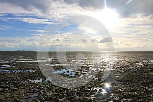 Photo of the beach in Le Crotoy, Normandy, France photo