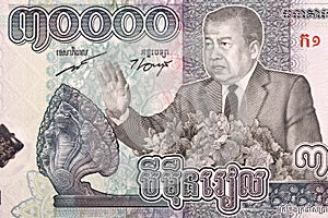 Norodom Sihanouk from Cambodian money photo