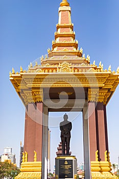 Norodom Sihanouk Memorial, a monument of the King Father in Phnom Penh, Cambodia photo