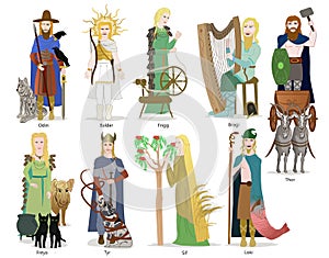 Norse god and goddess collection