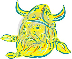 Norseman Viking Beard Etching photo