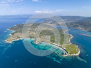 North Aegean shorelines Pissa Bay aerial photography. Pissa koyu - Dikili - Izmir - Turkey photo