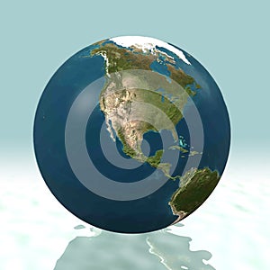 North America 3D Globe