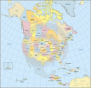 North America Map photo