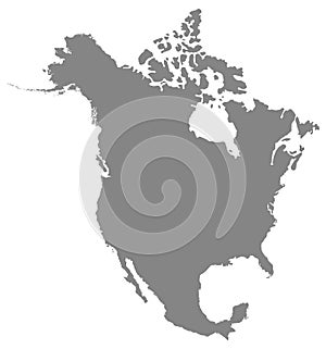 North America map - continent