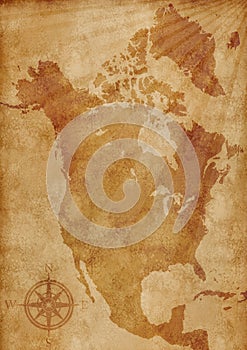 North America map illustration