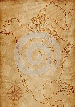 North America map illustration