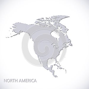 North America Map. Vector illustration