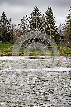 North America`s Largest Wooden Waterwheel In New Hamburg, Ontario