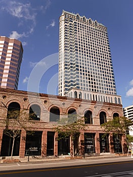 North America, USA, Florida, Hillsborough County, , Tampa, apartment building along the Hillsborough River