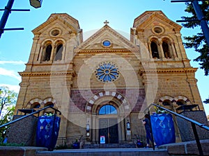 North America, USA, New Mexico, Santa Fe, Cathedral Basilica of St. Francis of Assisi