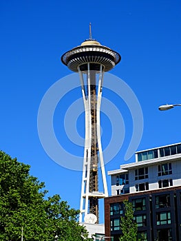 North America, USA, Washington State, City of Seattle, the Space Needle tower