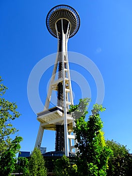 North America, USA, Washington State, City of Seattle, the Space Needle tower