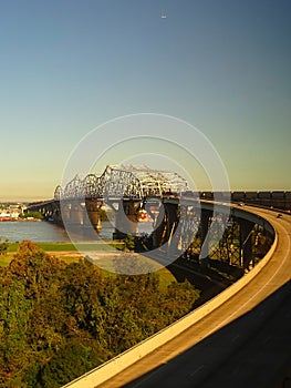 North America, USA, Louisiana ,Berwick, Long-Allen Bridge