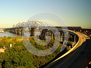 North America, USA, Louisiana ,Berwick, Long-Allen Bridge