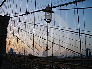 North America, USA, New York, Manhattan, Brooklyn Bridge