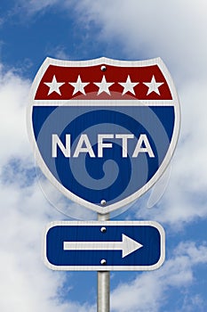 North American Free Trade Agreement sign
