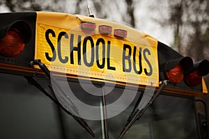 North American school bus windshield