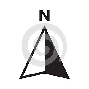North Arrow icon vector
