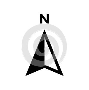 North arrow icon Vector.