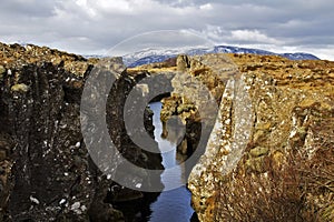 North Atlantic Drift/Ridge at Pingvellir or Thingvellir, Iceland