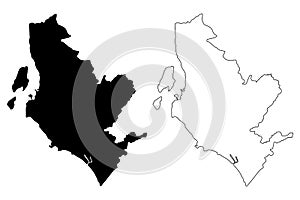 North Ayrshire map vector