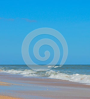 North Beach Guana River Preserve on the Atlantic Ocean in Florida.