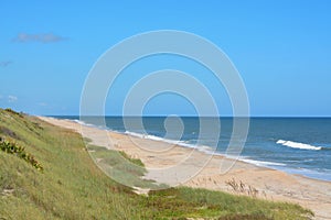 North Beach Guana River Preserve on the Atlantic Ocean in Florida.