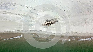 North Beach Historic Shipwreck Aerial at Chatham, Cape Cod