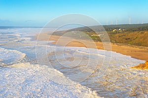 North beach Nazare waves Portugal