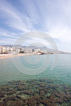 North beach of Sitges (Barcelona, Spain) photo